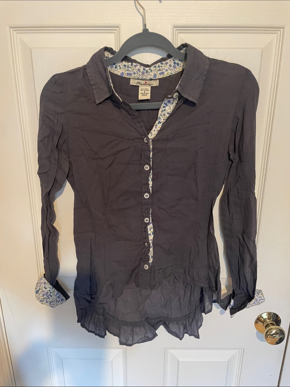 Vintage Flutterbye cotton blouse size small